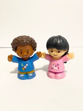 Little People Boy Girl Camping Pyjamas Dollhouse Figure Fisher Price Toy 4/$20 🛑